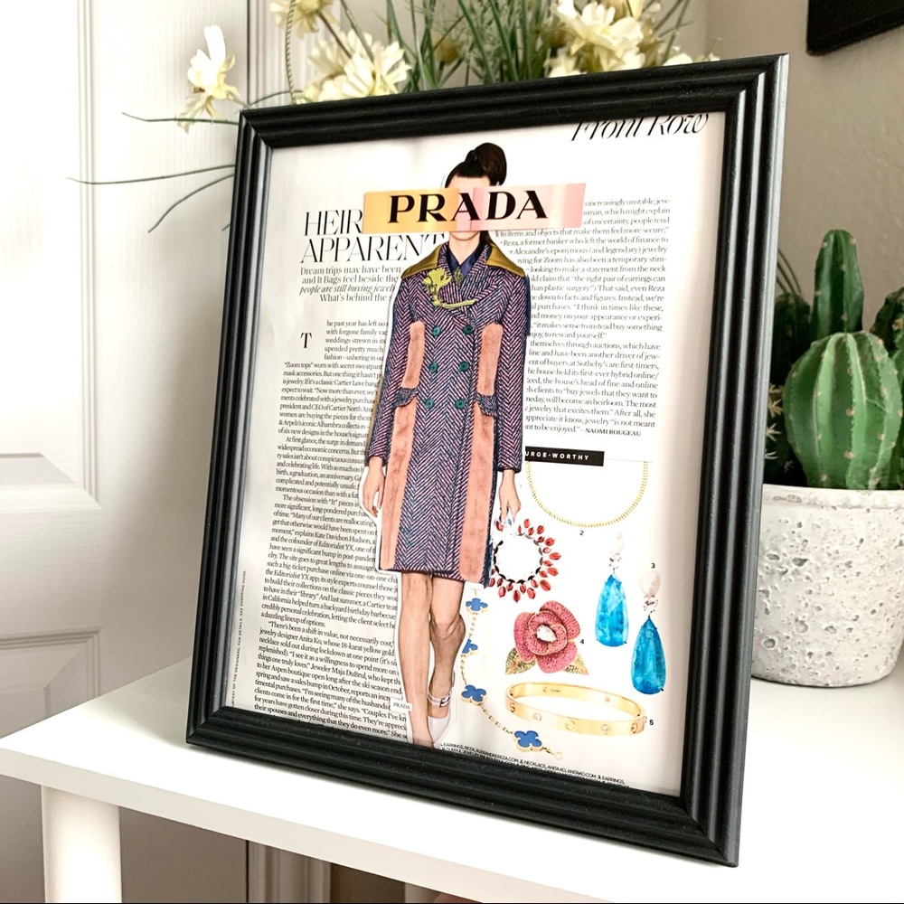 Editorial Fashion Collage Jewelry Detail Modern Statement Wall Art